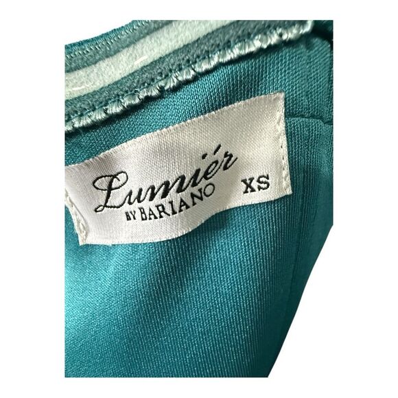 Lumier by Bariano teal off the shoulder asymmetrical cocktail dress. NWOT - Picture 8 of 10